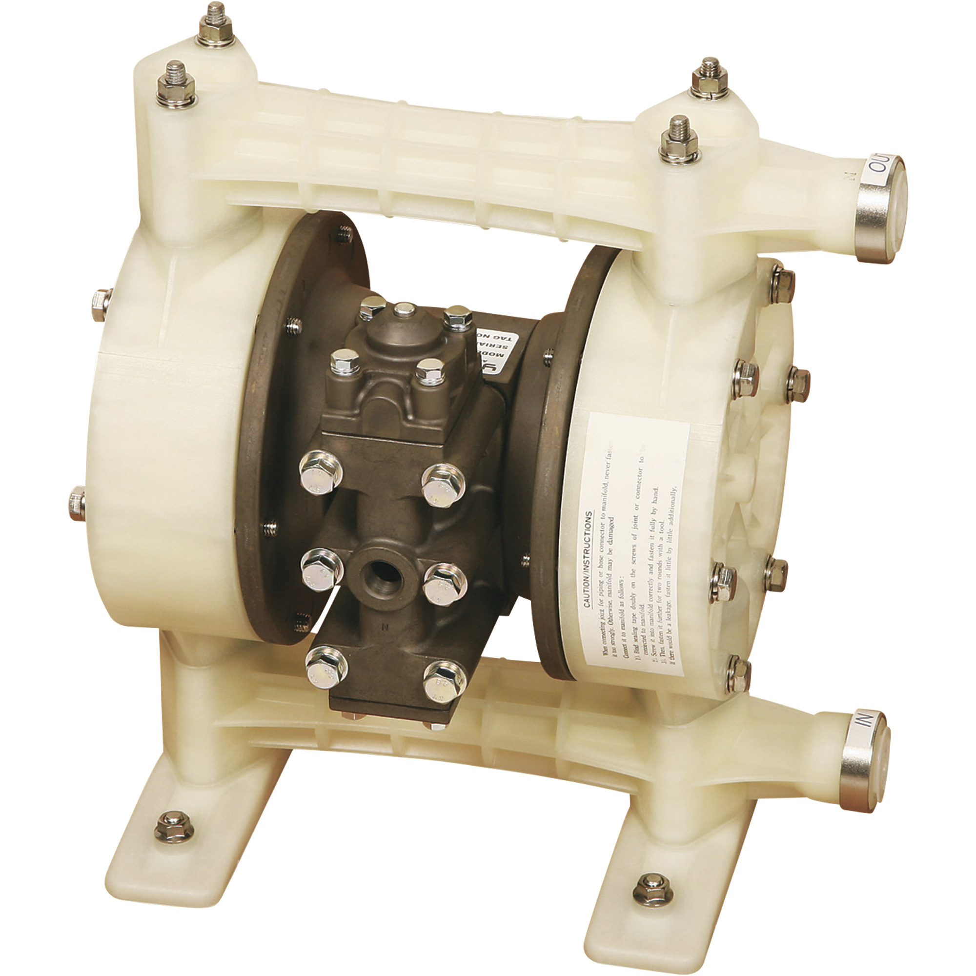 Liquidynamics Double Diaphragm Pump for Diesel Exhaust Fluid, 3/4in. Ports, 30 GPM, Model# 20015-YPS